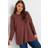 Yours Ribbed Swing T-Shirt - Chocolate