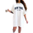 Shein Plus Summer Casual English Printed Oversized TShirt Dress White 0XL,1XL,2XL,3XL,4XL