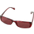 Monki Thin Rectangle Sunglasses - Burgundy