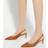 Dune London Divided Leather Pointed Slingback Courts - Tan