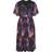 Yours London Curve Abstract Metallic Print Midi Dress - Black