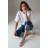 Faith Giada Sheer Mesh Double Mary Jane Buckle Ballet Flats - White