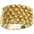 Jewelco London (R) Men's Solid 9ct Yellow Gold Row Keeper Rope Edge Ring