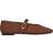 Dune London Dune Headline Woven Satin Ballet Flats - Brown