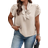 Shein Plus Tie Neck Petal Sleeve Blouse