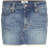 Monki Lavtaljet Denim-Mininederdel - Mellemblå Vask