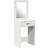 vidaXL Dressing Table Med LED Lys Hvid 50 x 41 x 135 cm Toiletbord 41x50cm