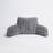 OHS Ribbed Faux Fur Cuddle Complete Decoration Pillows Grey (65x40cm)