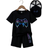 Shein Young Boy Game Console Printed Short Sleeve T-Shirt And Shorts Set With Hat