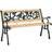 vidaXL with Rose Patterned Backrest 116 cm Wood Garden Bench