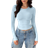 Shein Elegant Versatile Womens Summer Solid Color Slim Fit Long Sleeve Round Neck TShirt