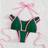 Shein Solid Color Soft Halter Tie Sexy Bikini - Summer