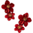 Shein 1pair Floral Dangle Earrings For Women, European And American Personality Style, Double-Layered Flowers, Simple And Sweet Earrings Valentines,Mom,Mother,Mother's Day,Gift