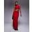 MISSYEMPIRE Double Layered Slinky High Waisted Maxi Skirt Co-Ord - Red