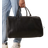 ASOS DESIGN smart faux leather weekend holdall bag in blackOne Size