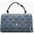 Marc Jacobs The Quilted Denim Dual Chain Shoulder Bag - Light Wash Indigo