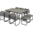 OutSunny Rattan Set Patio Dining Set, 1 Table incl. 6 Chairs