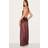 PrettyLittleThing Satin Lace Up Back Maxi Slip Dress - Chocolate