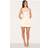 PrettyLittleThing Satin Boat Neck Mini Dress - Almond