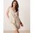 JDY Tie Waist Linen Mix Shorts Co-Ord - Beige