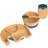 Tiny Dining Elephant Bamboo Suction Baby Feeding Set 4pcs