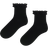ASOS DESIGN Svarta strumpor med volangkant, 2-pack-Svart/a
