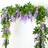 Fernleaf Swag 10cm H x 0.3cm D x 200cm L Purple Artificial Plant