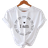 Shein Crew Neck Short Sleeve Letter Print T-Shirt - Casual