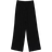 Stradivarius Petite Svarta byxor linnestil med resårmidja-Svart/a