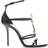 Saint Laurent Cassandra YSL Medallion Stiletto Sandals NERO 11B