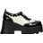 Shein Lace-up Front Lug Sole Fashionable Wedges Shoes