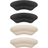 Fab & Fix Heel Grips Liner Cushions Inserts for Loose Shoes, Heel Pads Snugs for Shoe Too Big Men Women, Filler Improved Shoe Fit and Comfort, Prevent Heel Slip and Blister 4 Pairs Pale Apricot Black
