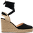 Schuh venus ankle tie wedge sandals in black Black EU 39