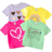 Shein pcs Baby Girls Casual Colorful HeartShaped Love Letter Slogan Print Short Sleeve TShirt Set