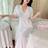 Shein Elegant French Lace Trim Loose Sleep Dress - Women's