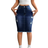 Shein Ladies Button Pocket Belted Denim Skirt With Torn Design Daily Fashionable