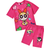 Shein Tween Girl Casual And Cute Bright Cartoon Printed Short Sleeve TShirt And Shorts Set Summer