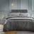 Dunelm Haven Paisley Chenille Charcoal Duvet Cover Grey (200x200cm)
