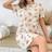 Shein Simple Fashionable Bear Letter Print Nightgown - Casual Everyday Wear
