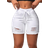 Shein Summer Casual Distressed Frayed Hem Denim Shorts