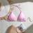 Shein Plus Size Women Holiday Casual Solid Color Halter Neck Sexy Triangle Cup Swimwear Top - Summer Beach Vacation