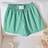 Shein Comfortcana Women's Green Woven Plaid Casual Shorts - Summer