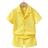 Shein Toddler Boys Lapel Neck Shirt & Shorts