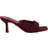 Shein Women's Peep Toe Mules With Teeth Exposed & Single Strap & Suede Surface & High Heels For Summer