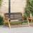 vidaXL Grey 76x122x73 cm Solid Wood Acacia Garden Bench