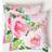 Homescapes Peony Outdoor Cushion 45 x 45 cm Set of 2 Complete Decoration Pillows Pink, Green (45x45cm)