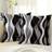 Shein 2 Pcs Modern And White Abstract Wave Pattern Throw Pillow Covers Cushion Cover Black