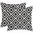 Shein 2 Pieces Pillowcase Geometric Pattern Black And White Vintage Pattern Pillowcase Home Decor Pillow Pillow Case Sofa Sofa Cushion Cover (Square Pattern), Printed On One Side Without Pillow Core Cushion Cover Black, White (40x40cm)