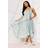 Yours Curve Sage Green Paisley Hanky Hem Dress