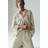 H&M Wide Linen-Blend Trousers - Beige